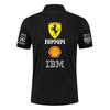 Ferrari Summer Pure Cotton F1 Racing Team Uniform T-shirt Short Sleeved Ferrari Polo Shirt Versatile Top