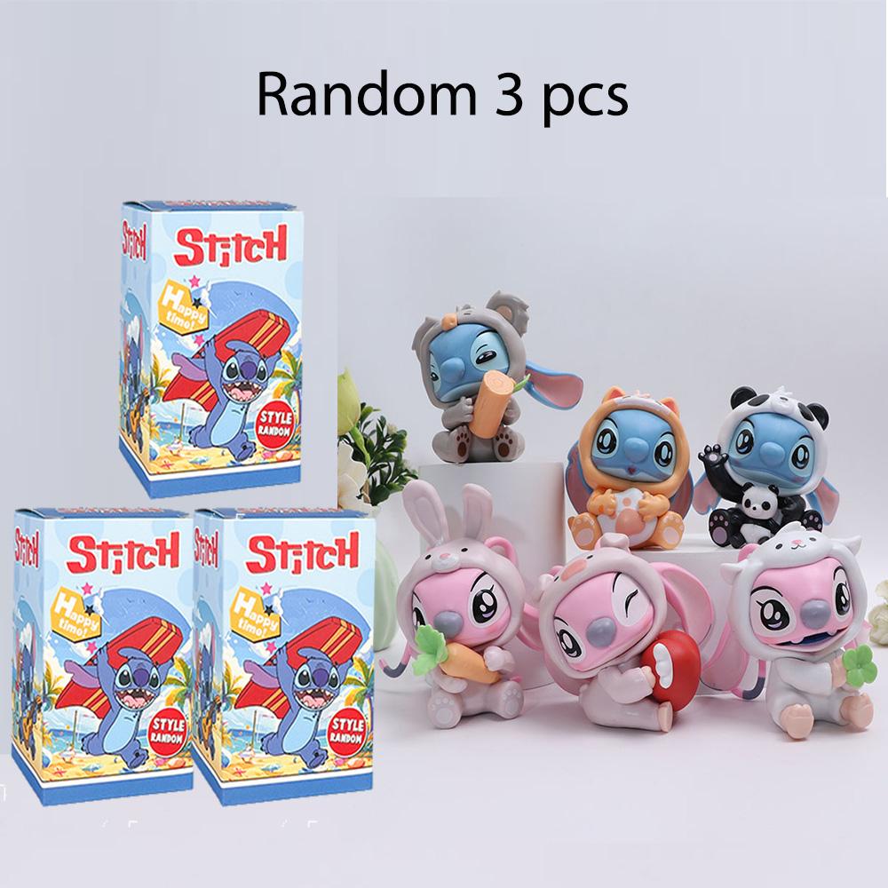 Hot Sell Stitch Animal Party Blind Box Cartoon Model Figure Anime Collectible Figurine Collection Desktop Ornament Kid Toys Gift