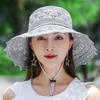 Wide Brim Beach Cap Bowknot Straw Hat Breathable Sun Hat  Women