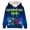 Children Boys Girls Hoodie Tops Kids Geometry Dash Hoodies 3D Printed Cartoon Game Fashion Outdoor Sweatshirts Casual Pullovers