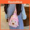 Printed Shoulder Capybara Crossbody Chest Bag Children Cartoon Leisure Outdoor