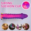 Suction Cup Dildo for Women, Liquid Silicone Soft Realistic Penis, Spiral Veins G-Spot Clitoral Stimulator, Adult Sex Toy for Solo/Couples