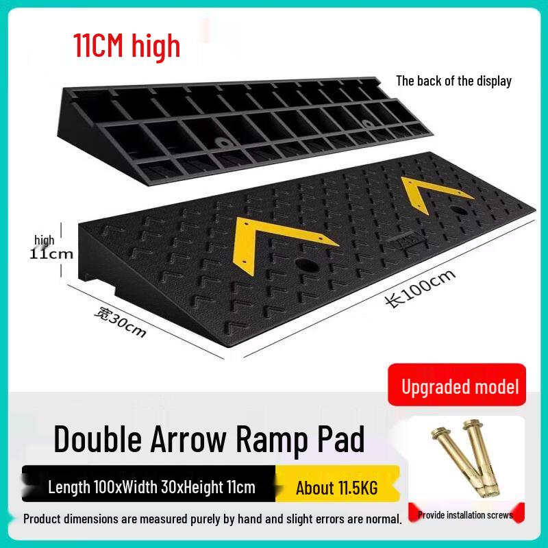 Heavy-Duty Rubber Doorway Threshold Ramp