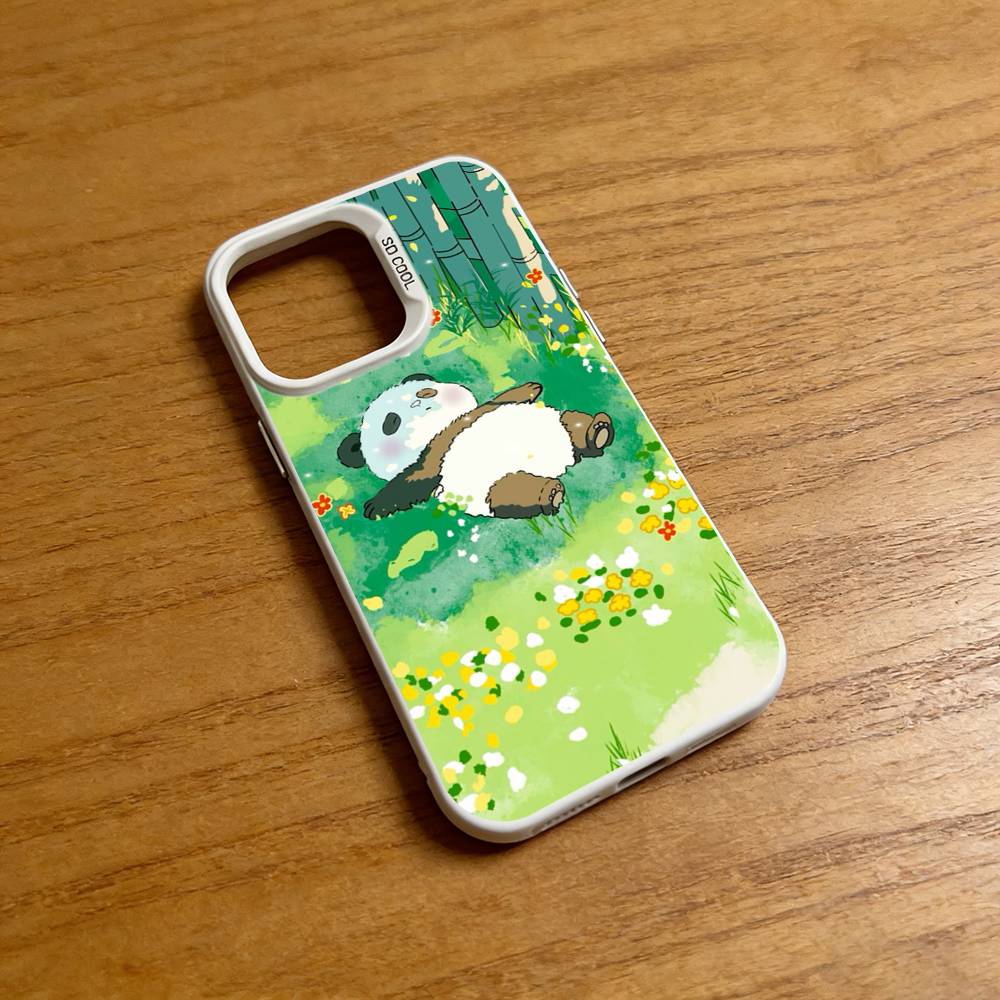 Cute Giant Panda  Phone Case for iPhone 17 16 Pro Max Air 15 14 Plus 12 11 Soft Shockproof Cover