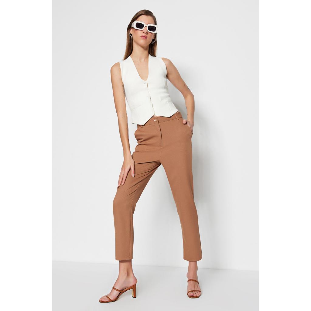 Black Basic Woven Trousers Twoss19st0038