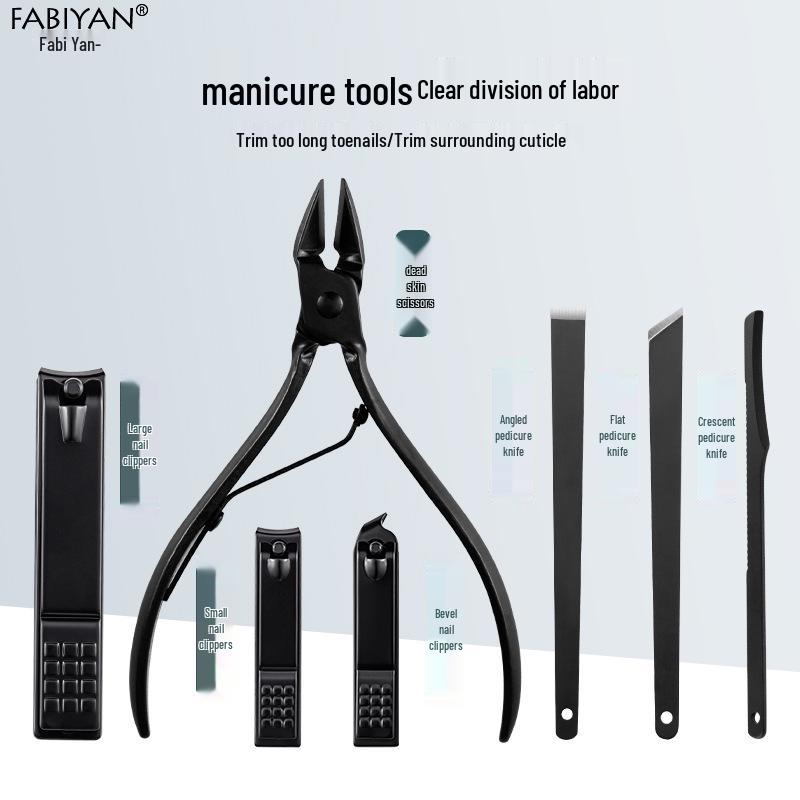 18-Piece Stainless Steel Manicure Tool Set - Nail Clippers & Grooming Tools