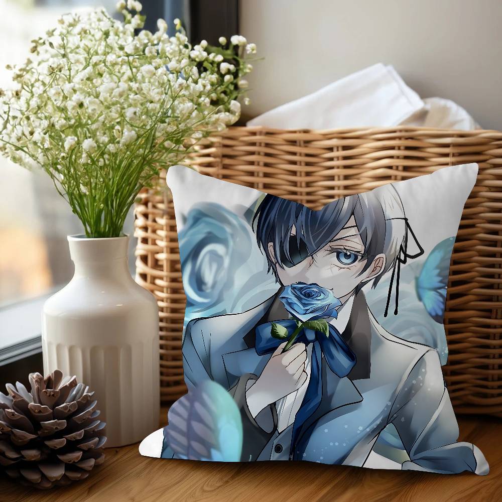 B-Black Butler Ahornblatt Design Kissenbezug Fröhliche Herbsternte Deko Feiertagsdeko Kissenbezug