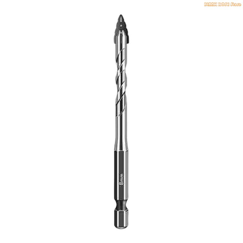 K1AE 6/8/10/12mm Eccentric Drill Bits Four Eccentric Twist Drill Bit Set High Hardness Bevel Tip Serrated Drill Bits