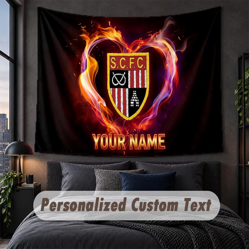 Individuelle Namens-Text-Wandbehang, Dekorativer Wandbehang des Stoke City FC, Hintergrund-Wandbehang für Zuhause Schlafzimmer