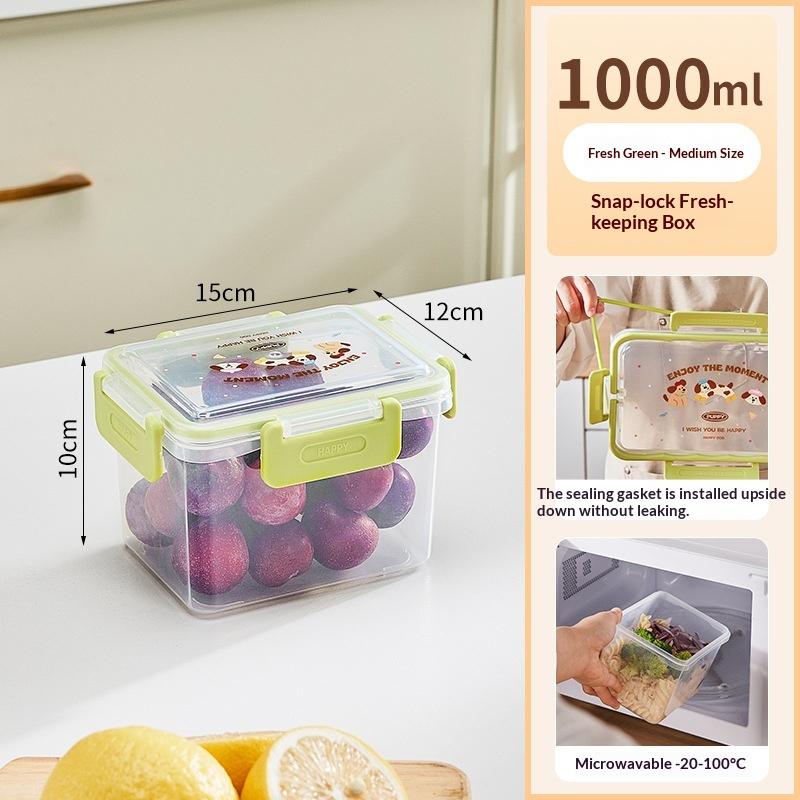 Heat Resistant Plastic Lunch Box Kitchen Fry Microwave Se Food Container Fruit Storage Shed Box Rectangular Divided Lid