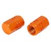 X AUTOHAUX Tire Stem Valve Cap Wheel Valve Cover Car Dustproof Hexagon Aluminum Alloy Tire Cap 4pcs Orange