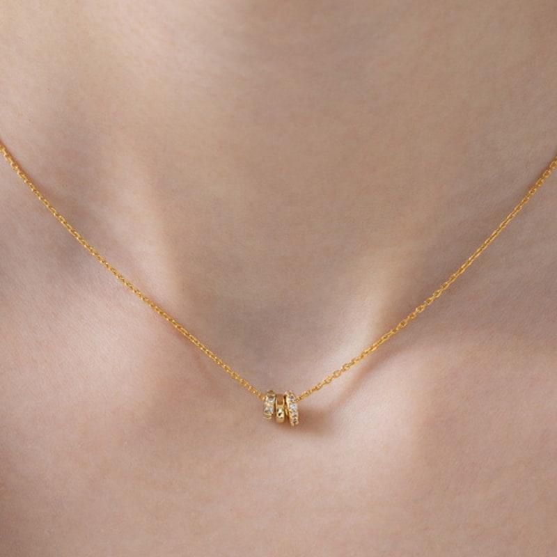 TATIANA (925 Silver) Gleam Rings Necklace NZ2462