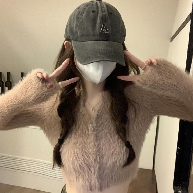 

Женский свитер из норкового велюра с высокой талией - Мягкий, пушистый и стильный для осени/зимы M (Recommended 95-110 lbs) хаки