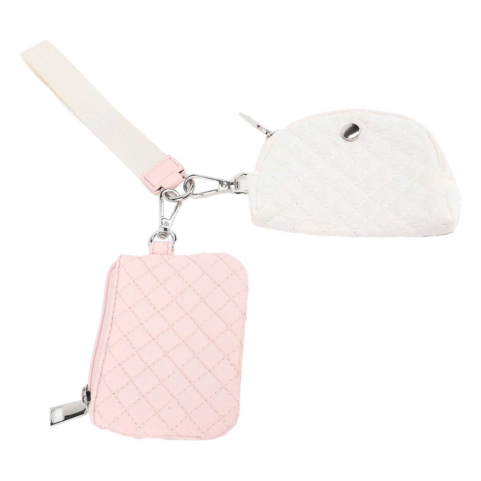 

Мини-кошелек на молнии с запястьем, стильный вид, съемный портативный двойной чехол, брелок на запястье