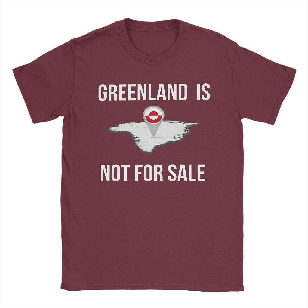 Greenland Is Not For Sale T Shirts for Unisex Cotton Casual TShirt Round Collar Tee Shirt Short Sleeve Tops Party