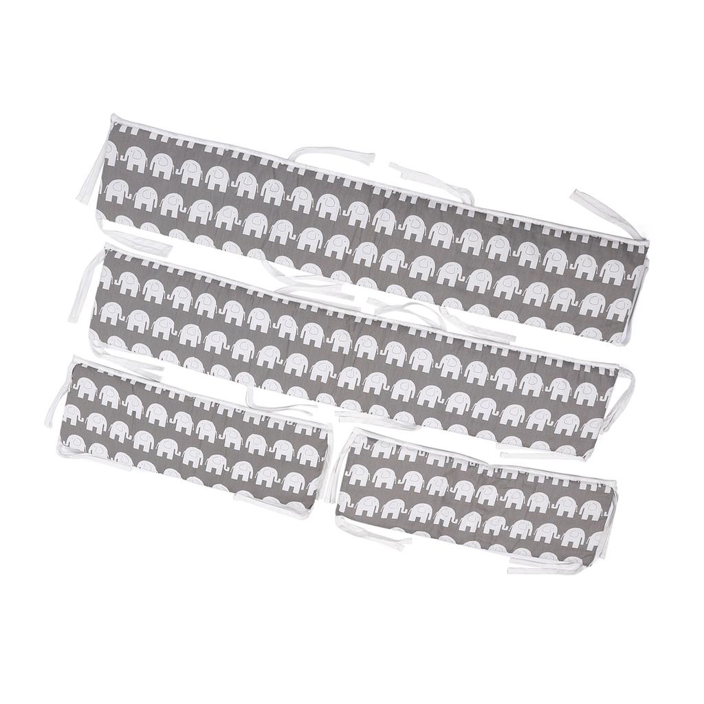 4 ks Chránič do postýlky Proti nárazu Měkký Odnímatelný Bavlna Bezpečný Prodyšný Bezpečnostní Chránič do postýlky pro Plný