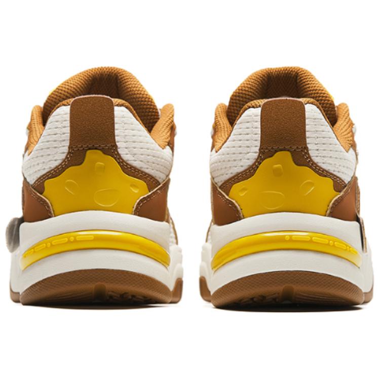 Anta Comfortable Non-Slip Durable Low-Top Skate Shoes Women sneakers Brown White 122428061-5