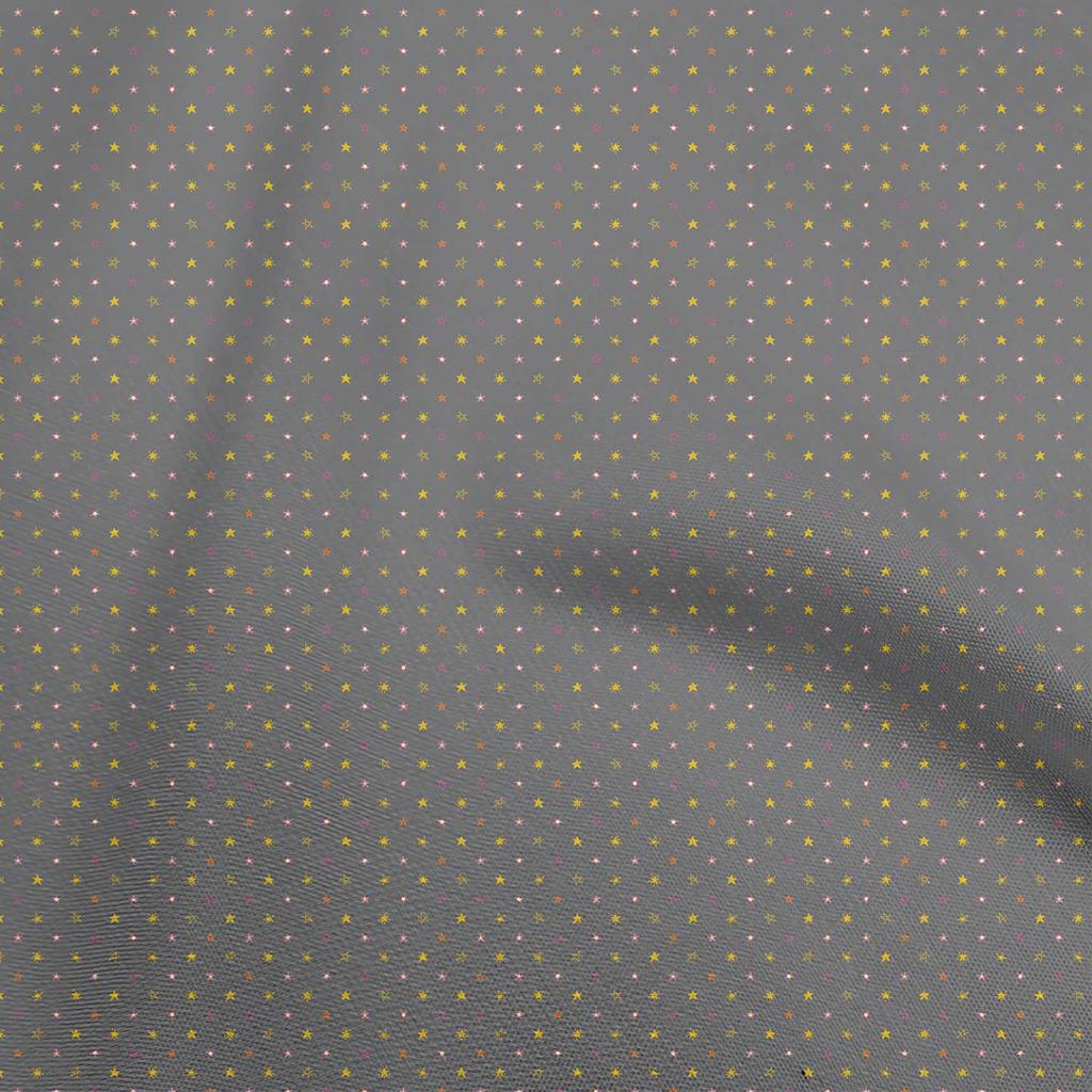 oneOone Cotton Flex Light Blue Fabric Stars Sewing Craft Projects Fabric Prints By Yard 40 Inch