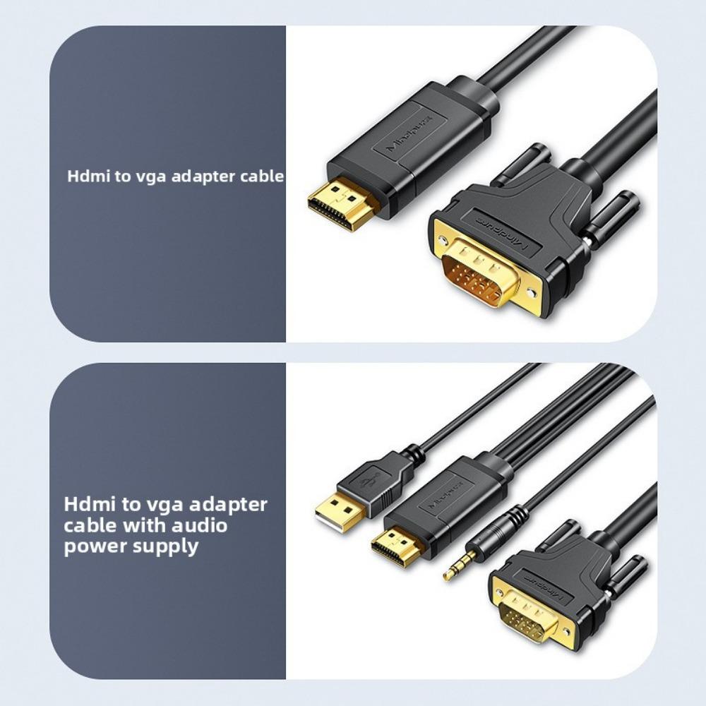 Hdmi To Vga Cable with Audio Support for Pc Laptop Monitor Tv Box Converter Adapter Hdmi To Vga