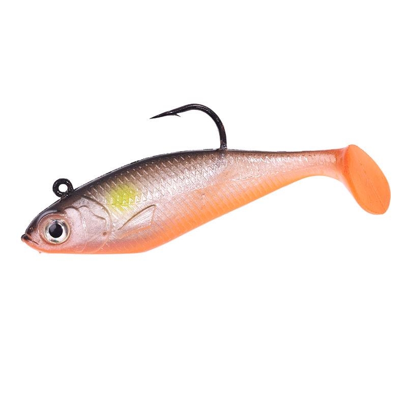 Bionic T-Tail Soft Bait Lure: Long Cast Freshwater & Saltwater, Mandarin Fish & Bass, Single Hook Artificial Bait