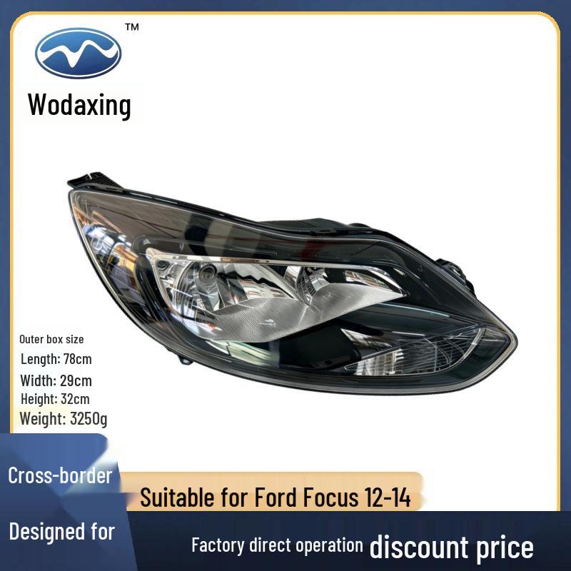 Front Headlight Lamp for Ford Focus 2012-2014, Model 8A69-13W029-AB, Black Base.