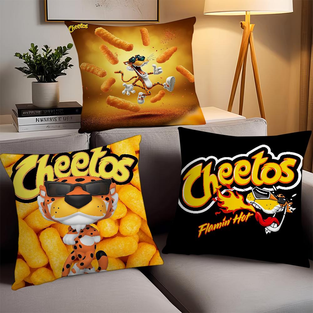 Fashion Food Print C-Cheetos Pillow Case Office Cushions Suitable For Sofa Car Bedroom Decorative Cushion Cover