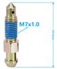 Dsnaduo Speed Bleeder Valve Brake Bleeder Screw Quick Bleeder with Dust Cap M7x1.0-34.5mm H9411-4 105400 639570 4pcs