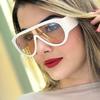 Oversized One-piece Retro Women's Fashion Sunglasses New Ins Trend Cool Suitable for Street Party Accessories