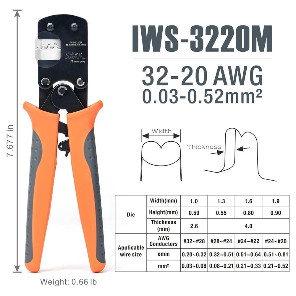 Sıkma Pensesi Stabilite 0,03-0,52 mm² 1 ADET 1 X 32-20 AWG