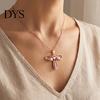 Uterus Pendant Necklace Gynecologist Necklace, Feminist Medical Symbol Obstetrician Statement Dainty Faux Pearl Jewelry with Rhinestones for