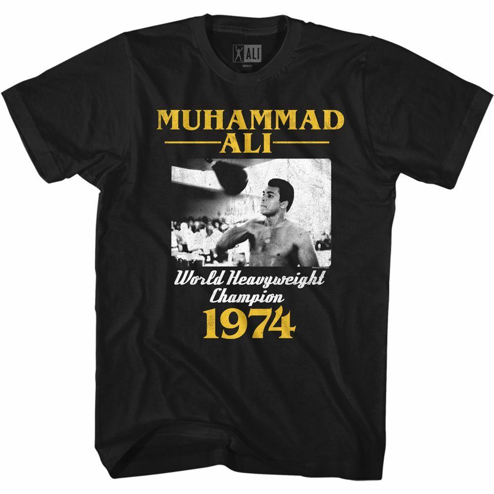 Muhammad Ali MA74SS Black Adult T-Shirt S