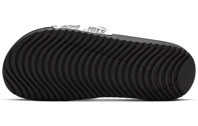 Nike Kawa Stitching Slippers Black White Kids' CT6619-100