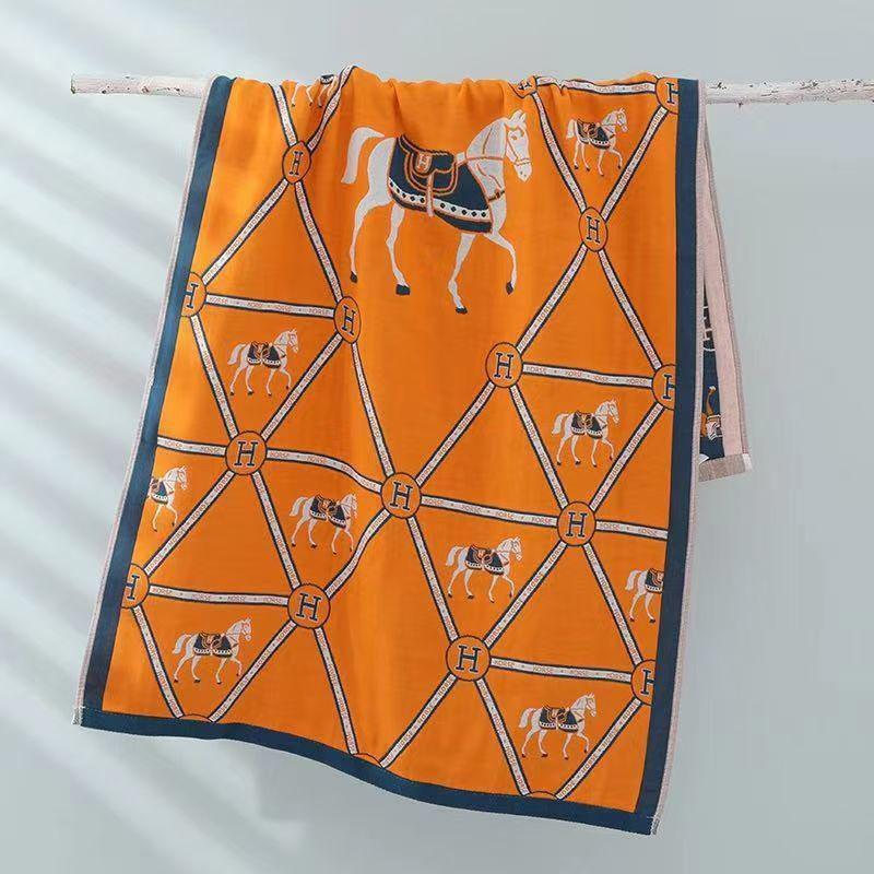 New Soft Ethnic Style Sun God Cotton Bath Towel - Skin-friendly & Absorbent