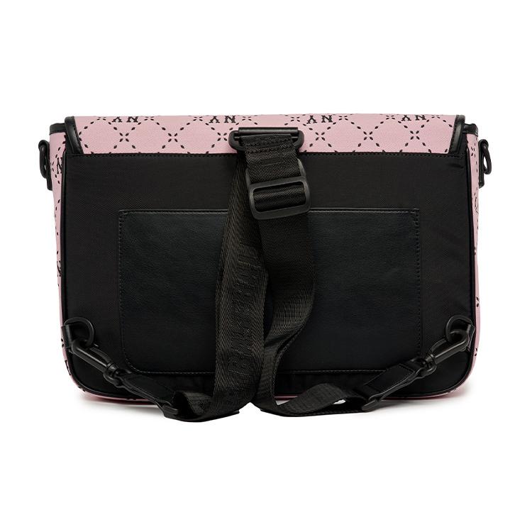 New MLB Polyester With Artificial Leather With Nylon Backpack Shoulder Bag, Crossbody Bag Regular Women's Pink 7ACRMD13N-50PKS