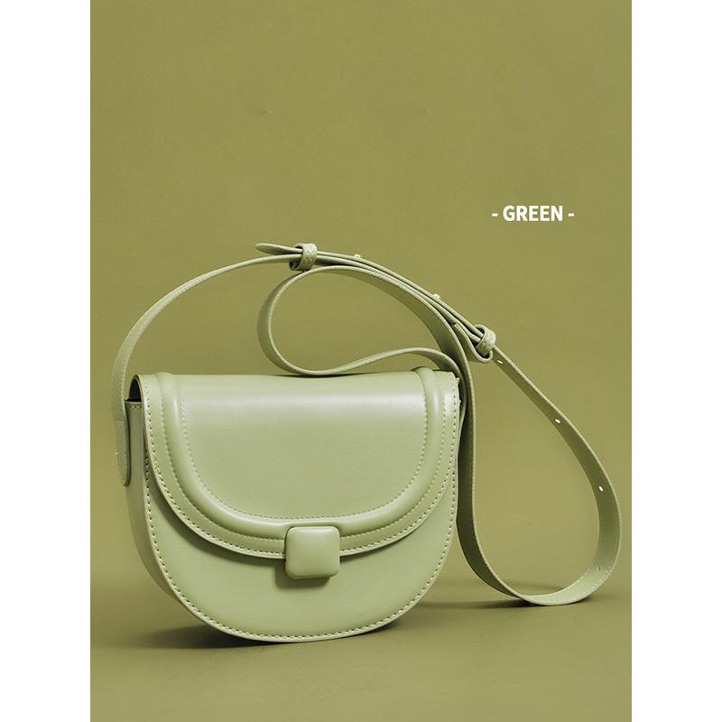 Underarm Bag Women's Spring  New PU Magnetic Buckle Half Round Bag Japanese and Korean Style Single Shoulder Crossbody Bag