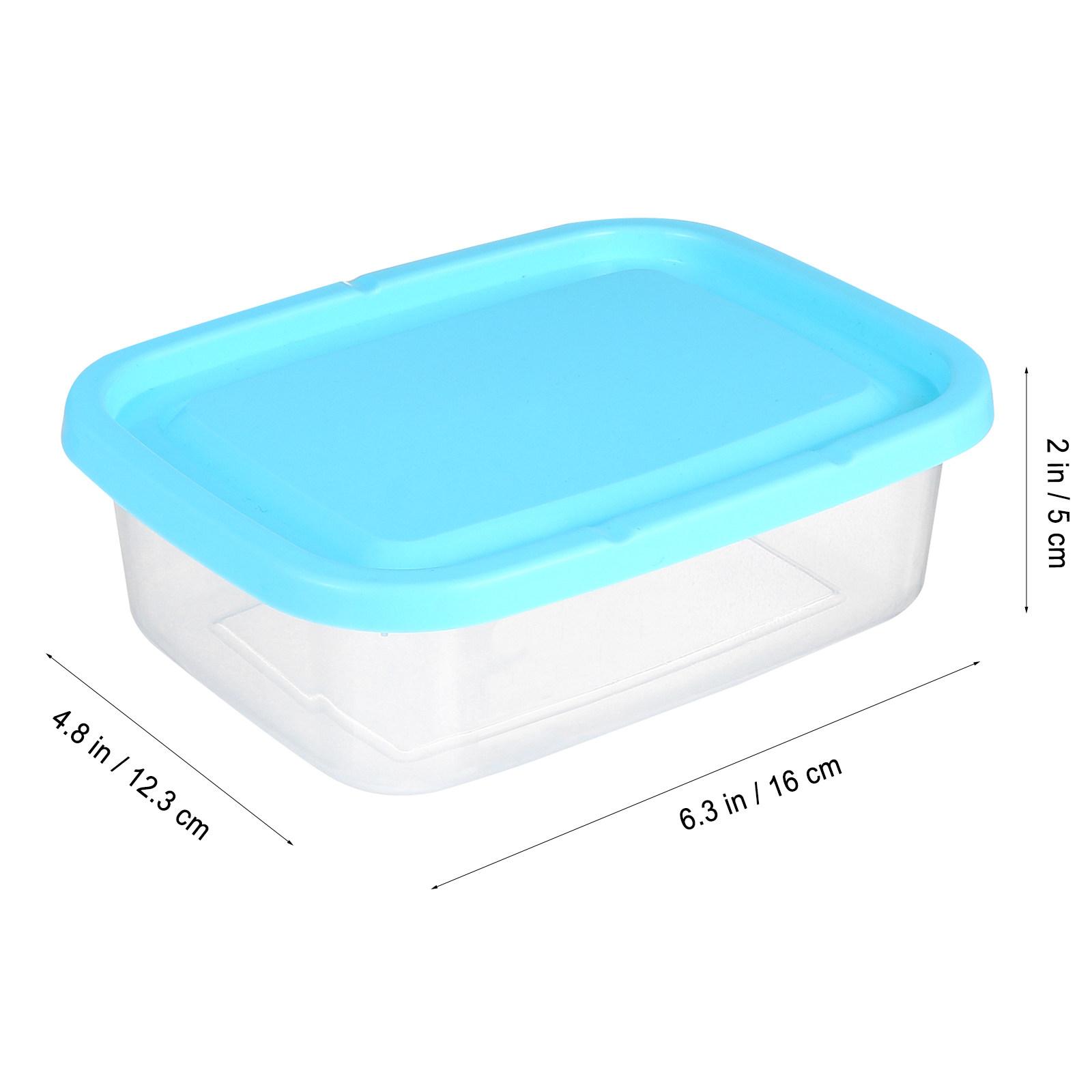 

1 Set Storage Organizer Boxes 600Ml Strong Sealing Moisture Proof for Fruit Vegetable Kitchen Food Storage Fast Food Box синий
