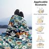 1PC Cats mosaicOutdoor Flannel Blanket - Soft Plush Decor for Picnics, Camping, Bedroom, Playroom, Office, or Lunch Break 1361A