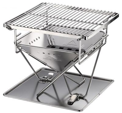 CAMPING MOON XS Suport pentru foc de tabără Pachet de depozitare cu plasă de pat cu cărbune Set complet pentru 4 persoane X-MINI-Pro.