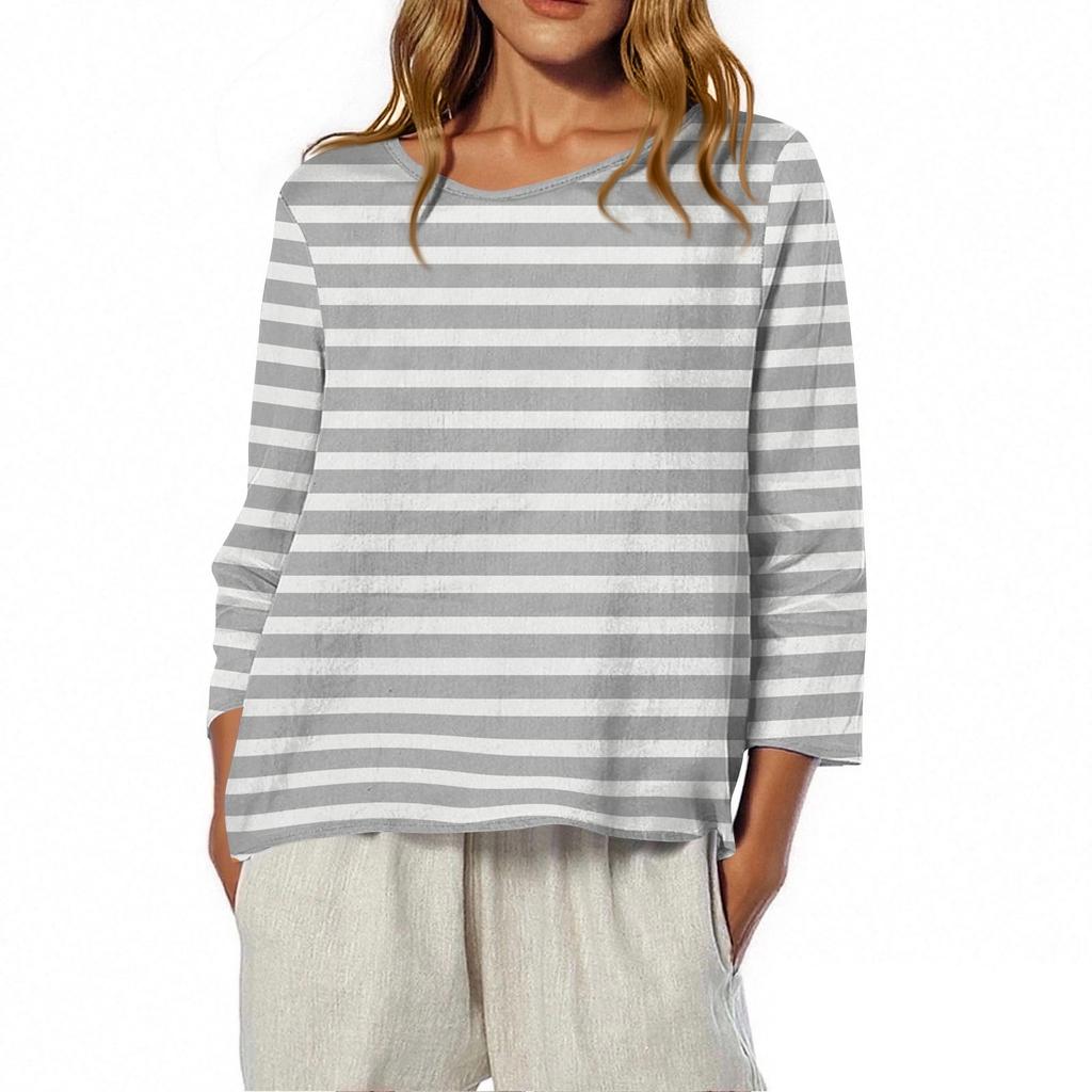 Women's O-Neck 3/4 Sleeve Printed Top T-shirt
