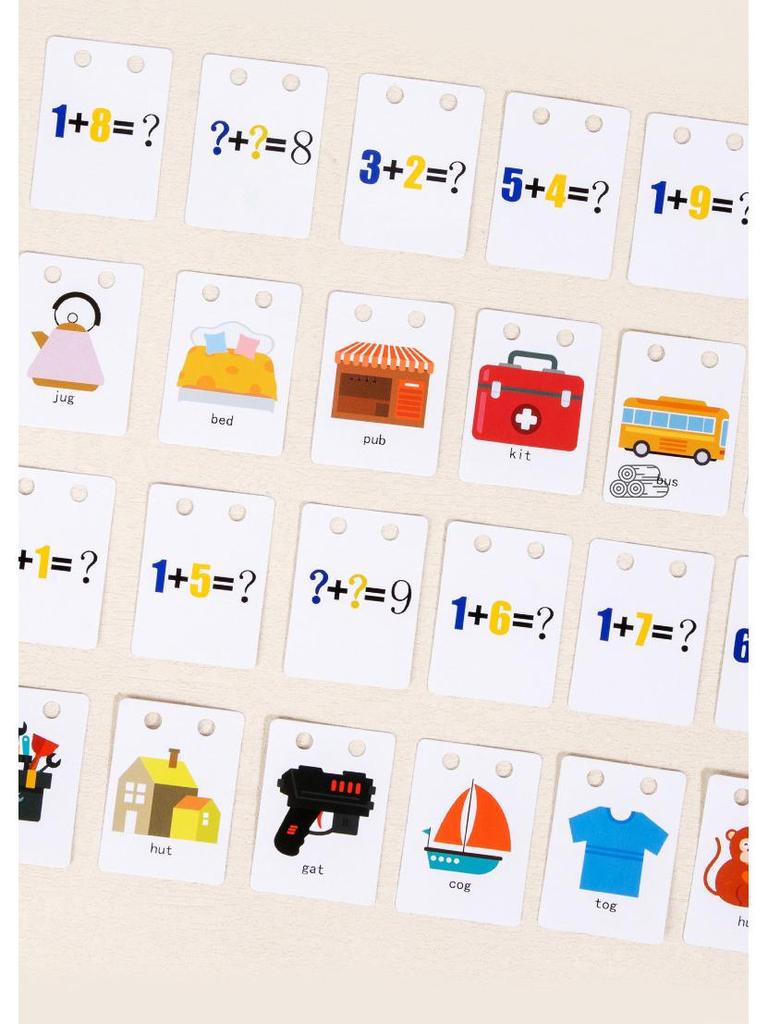 Educational Wooden Busy House: Multifunctional Toy for Early Learning in English & Math