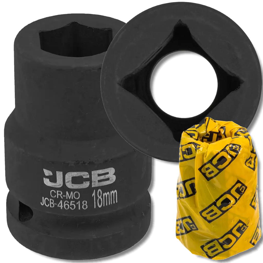 JCB 3/4" 18mm Impact Socket 6-Point Cr-Mo Socket Wrench