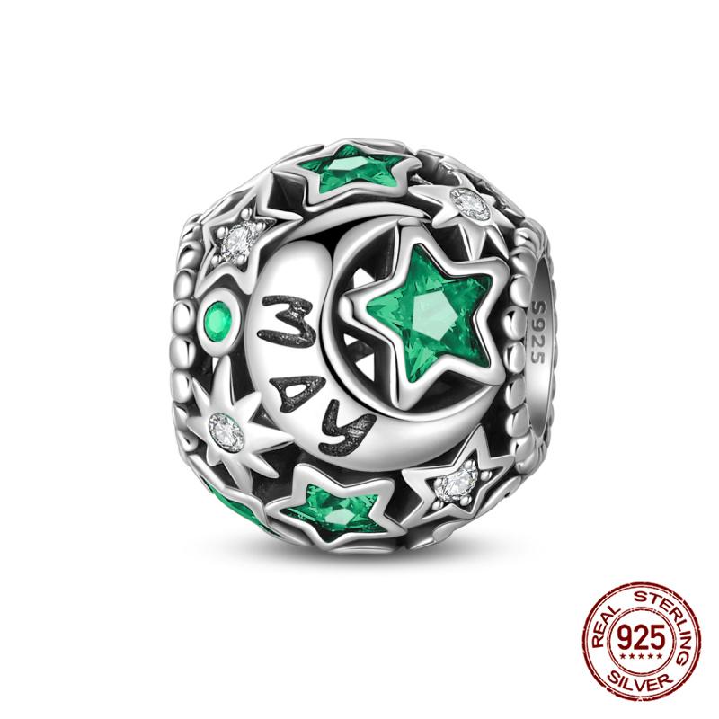 New Copper January-December Birthstone Charms Fitoriginal Bracelets Diy Jewelry Making For Women Gift