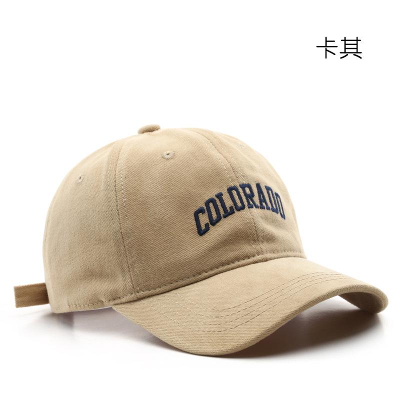 Japanese Autumn and Winter Women's Fashion Popular Retro Letter Embroidered Cap Outdoor Sports Travel Men's Sunshade Baseball Cap