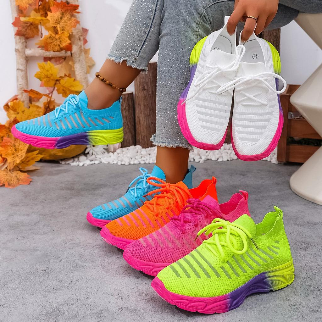 Fashion Hot Sale Women Sneakers Mesh Lightweight Soft Sole Jogging Strap Breathable Fashion Size 35-42 Women's Sports Shoes