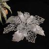 Artificial Glitter Christmas Flower Set of 6 Decorative Wreaths Wedding Party