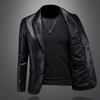 2025 New Style Western Leather Jacket For Men Trendy Casual Versatile Slim Fit Outerwear 8221