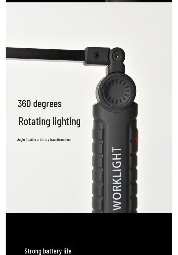 LED Foldable Magnetic Work Light - Outdoor COB Flashlight for Car Repair & Inspection