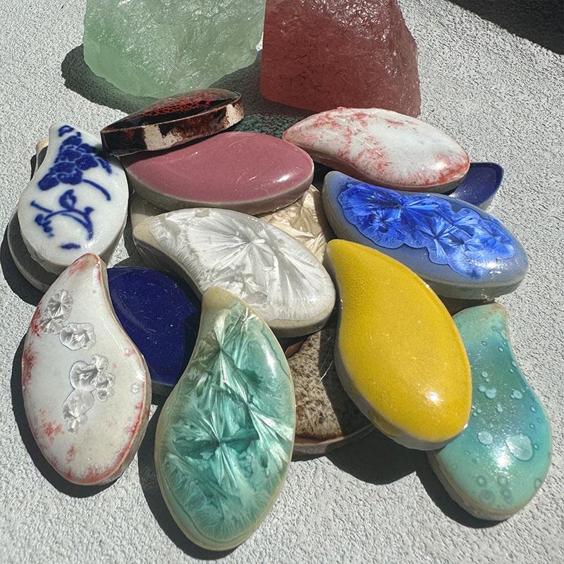 100g DIY Ceramic Mosaic Tiles Glass Mirror Handmade Ornaments Tiles Wall Crafts Colorful Crystal for Decorative Materials Cerd17