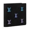 Louis Vuitton Carteira Jeans Bordada Múltipla Carteira Feminina Azul Degradê M13964