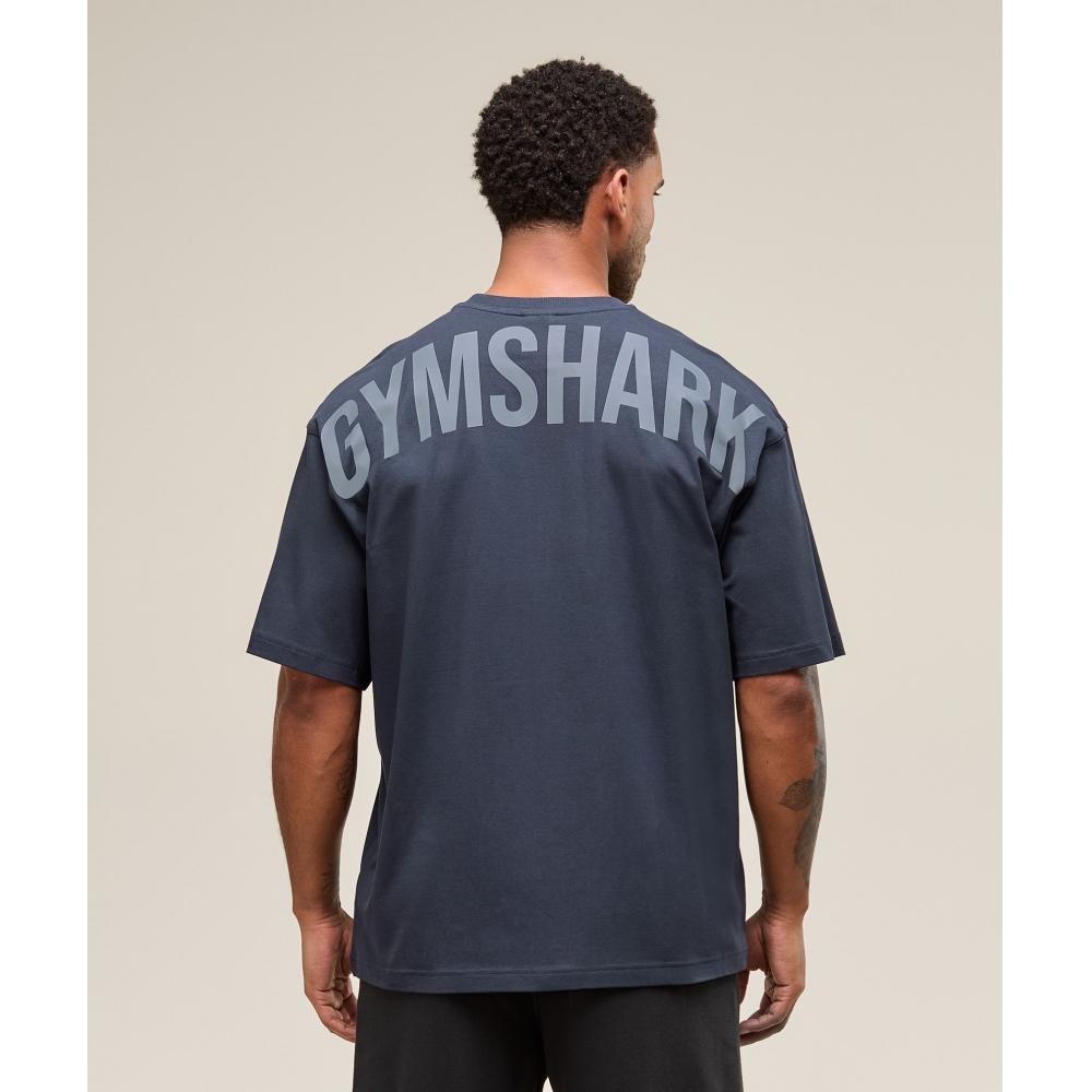 Gymshark Power T shirT Heavy Blue A2c9e ucTn